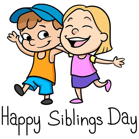 draw  national siblings day poster  easy drawing tutorial