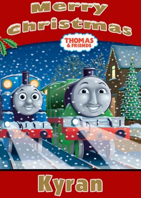 thomas the tank engine personalised christmas card add your own name