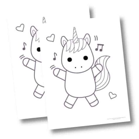 fun kids activities cute  printable unicorn coloring pages