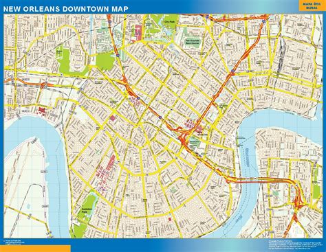 orleans downtown map canada wall maps   world countries
