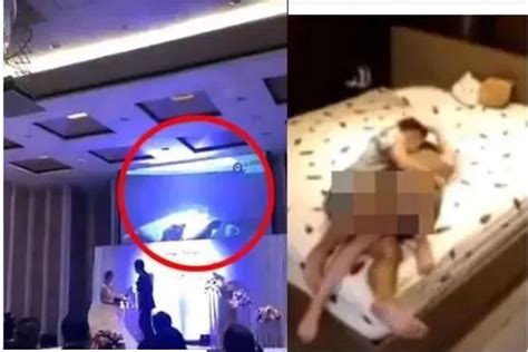 man plays x rated video of cheating bride having sex with