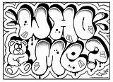 Coloring Pages Graffiti Words Word Swear Getcolorings sketch template