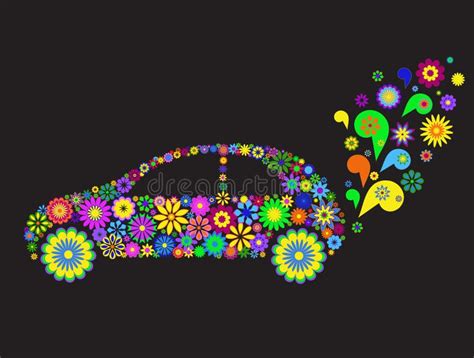 de auto van de bloem vector illustratie illustration  vector