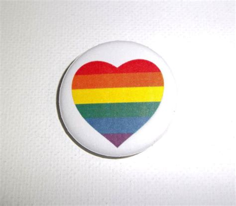 lgbtq pin back button 1 25 lgbt rainbow heart gay pride flag party