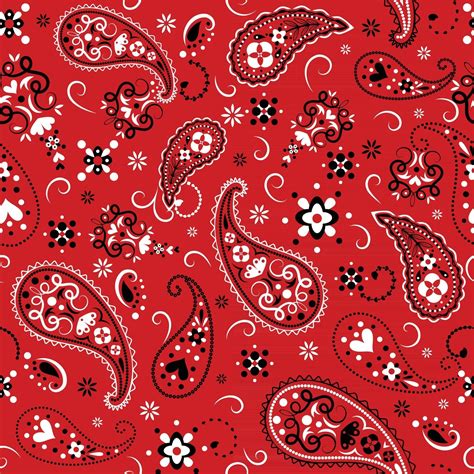 red paisley seamless pattern  vector art  vecteezy