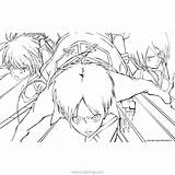 Eren Yeager Colossal Levi Lineart Xcolorings Ackerman sketch template