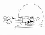 Coloring Plane Pages Airplane Sea Color Hellokids Print sketch template