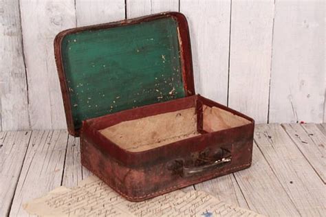 childs toy carrying case distressed antique small etsy small suitcase kids suitcase
