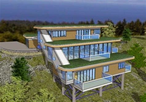 mountain home plans  sloped lots smart home designs