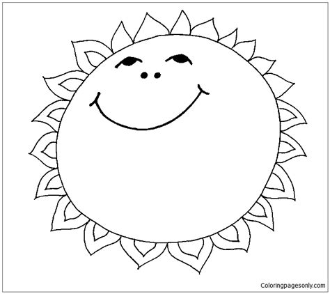 cute sun coloring page  printable coloring pages