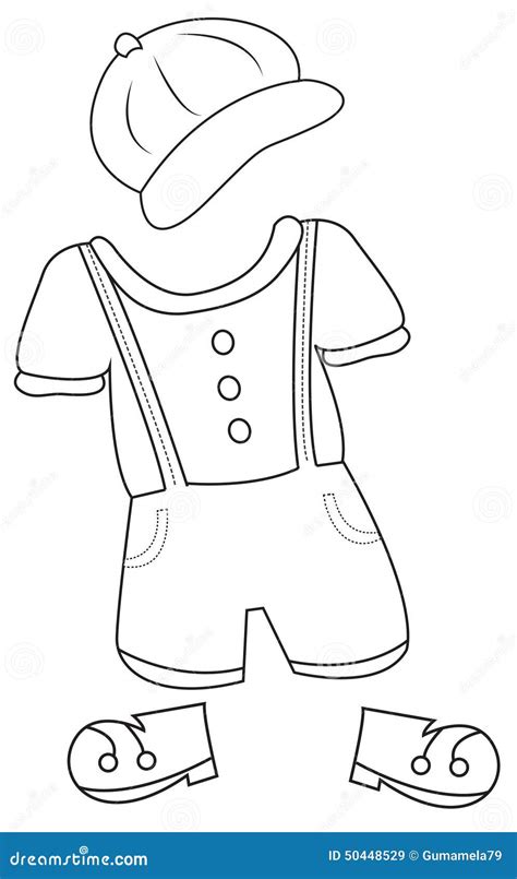 clothes coloring page stock illustration illustration  design