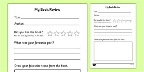 printable book review template writing frame twinkl