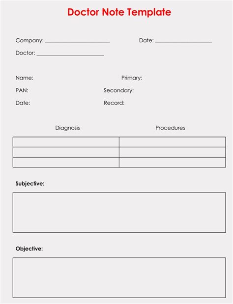 dr note template   fill   blank doctors note doctors