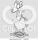 Clip Featherless Outline Cold Chicken Illustration Cartoon Rf Royalty Toonaday sketch template