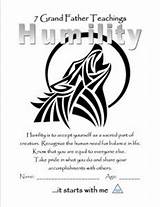 Teachings Seven Grandfather Humility Aboriginal Ojibwe Indigenous sketch template