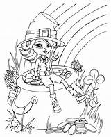 Coloring Pages Pot Gold Leprechaun Cutie Pie Girl Sheets Jadedragonne Girls Deviantart Visit Lineart Know Made Outline sketch template