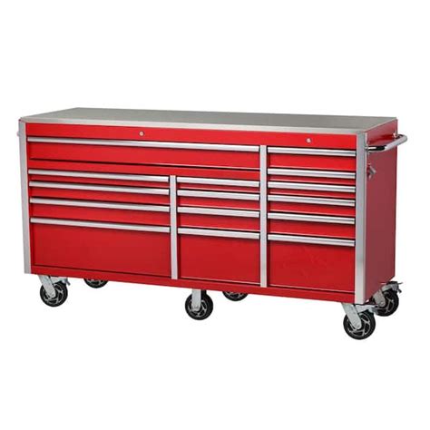 Reviews For Husky 72 In W X 24 In D Heavy Duty 15 Drawer Mobile