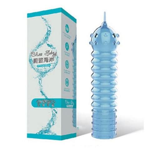 new soft silicone reusable spike condom toy dotted ribbed