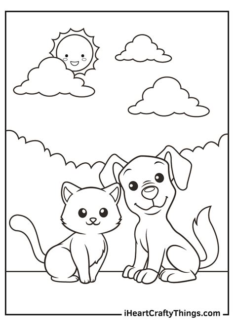 cat  dog printable coloring pages printable word searches