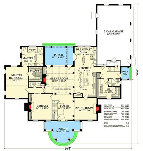 grand colonial house plan wp architectural designs house plans