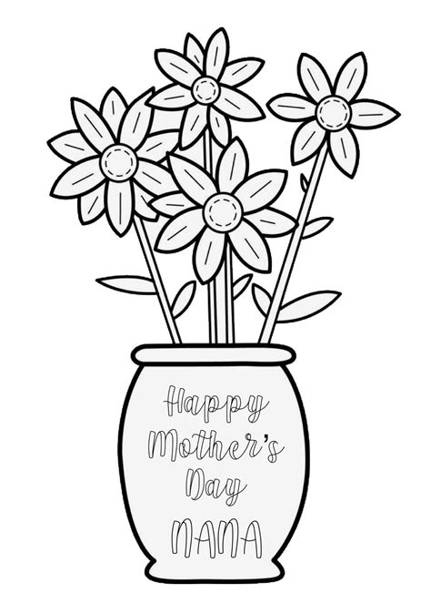 happy mothers day nana coloring page mothers day coloring pages