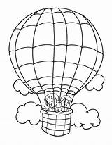 Balloon Air Coloring Hot Kids Pages Balloons Parachute Template Printable Color Print Getcolorings Getdrawings Popular sketch template