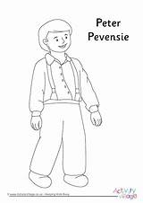 Colouring Pevensie sketch template