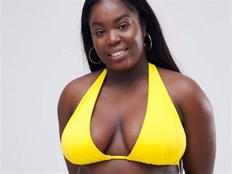 asos  size black model yellow bikini popsugar fashion uk