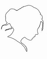 Side Pro Face Template Outline Silhouette Sketch Portraits Coloring Templates sketch template