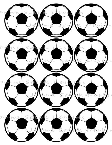 soccer ball printable cupcake toppers sports theme etsy australia