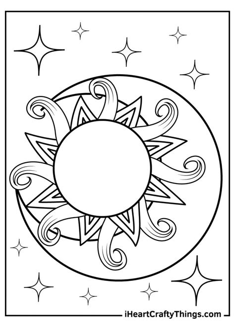 sun  moon coloring pages   printables