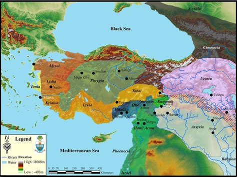 map iron age anatolian kingdoms anatolia mid american