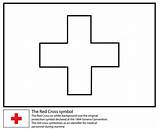 Cross Red Coloring Humanitarian Organization International Pages Helping Importance Learning sketch template