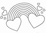 Ciel Coloriage Avec Hearts Coeurs Dessin Corazones Imprimer Regenbogen Arcoiris Ausmalbilder Kindergartens Mandala Pinnwand Auswählen sketch template