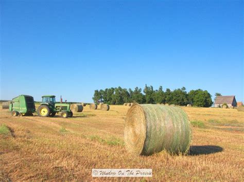 baling hay window   prairie