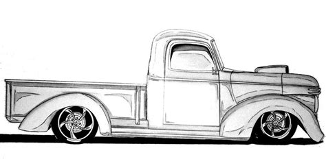 1941 Hotrod Drawing By Nathan Miller