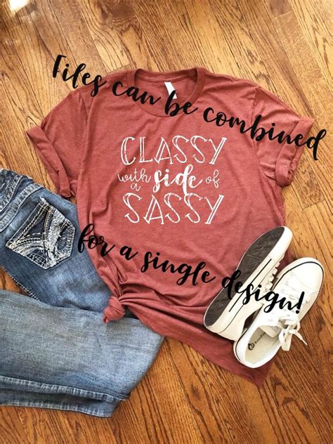 classy with a side of sassy svg png mommy and me svg sassy etsy