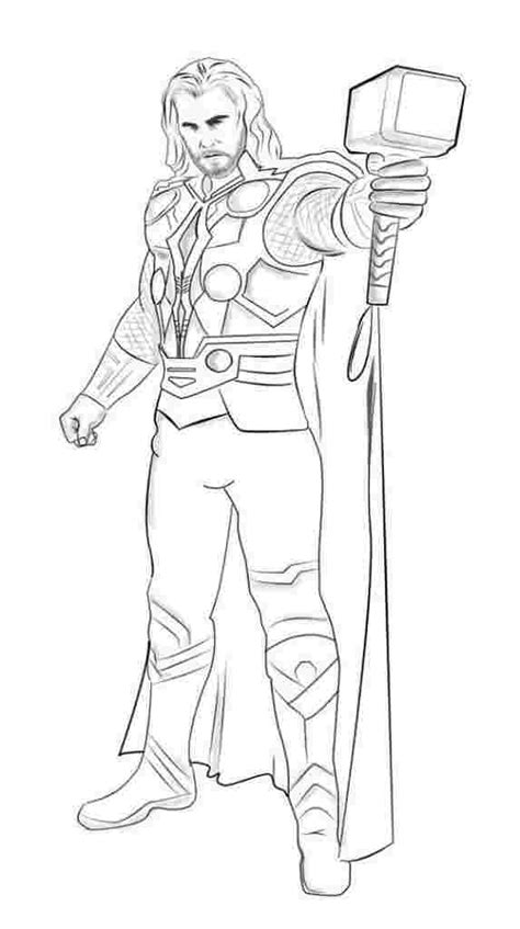 avengers coloring pages thor
