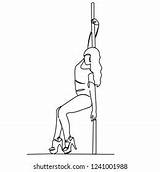 Pole Stripper Continuous sketch template
