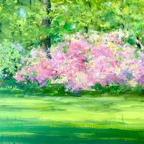 springtime   landscape painting background