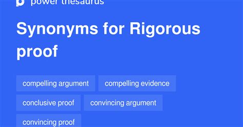 rigorous proof synonyms  words  phrases  rigorous proof