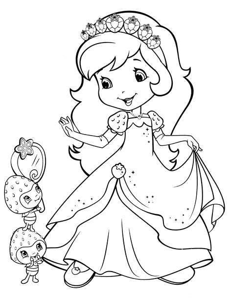 cartoon coloring pages strawberry shortcake coloring pages princess