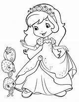 Coloring Strawberry Pages Shortcake Printable Princess sketch template