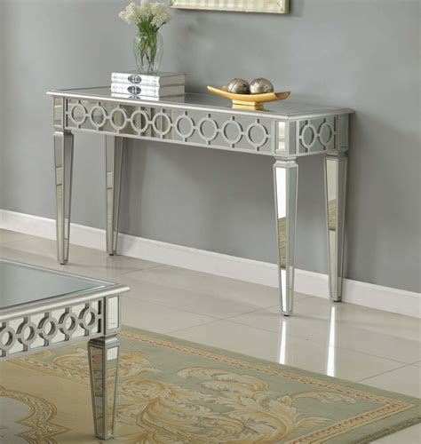 t1840 sophie silver mirrored living room hallway sofa table