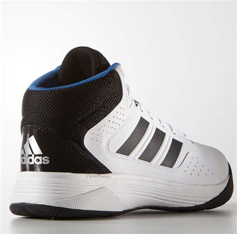 adidas leather neo cloudfoam ilation mid basketball shoes  black