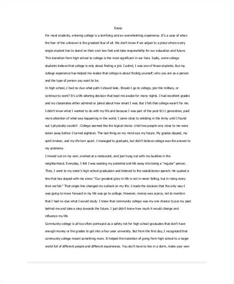 student essay  examples format  examples