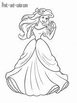Coloring Pages Mermaid Print Little Color sketch template