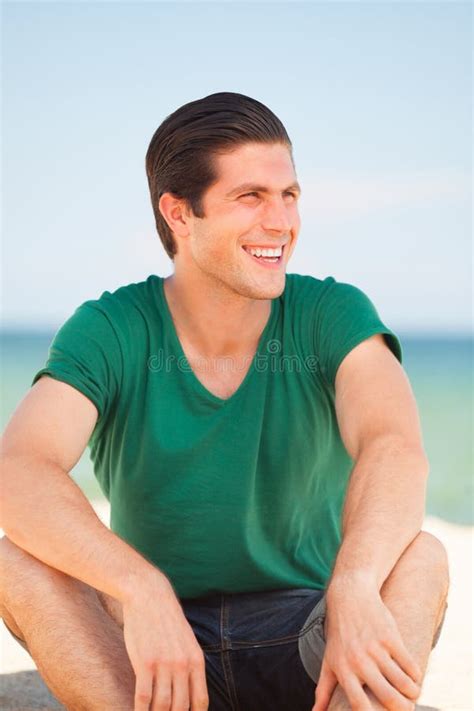 man   beach stock image image  attractive person