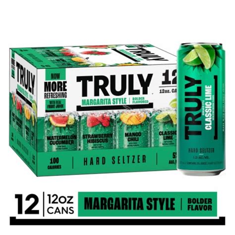 truly hard seltzer margarita style variety mix pack 12 cans 12 fl oz