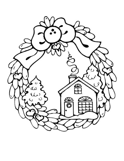 christmas village coloring coloring pages